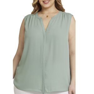 Nydj Womens Plus Pintuck Blouse